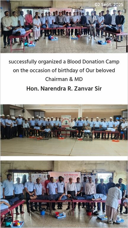 Blood donation camp on the Chairman & MD's birthday